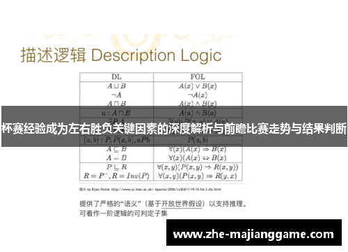 杯赛经验成为左右胜负关键因素的深度解析与前瞻比赛走势与结果判断 杯赛经验成为左右胜负关键因素的深度解析与前瞻比赛走势与结果判断